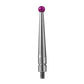 Stainless steel ball tip probe with purple ruby contact ball and threaded base