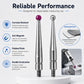 Polished stainless ball tip probes with purple ruby and silver steel contact balls