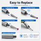 Threaded ball tip probe with screw-in installation steps for easy tip replacement