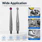 Pair of ball tip probes for inspection use: purple ruby tip and silver steel tip
