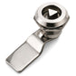 Stainless steel triangular key lock with round face and latch lever