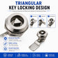 Stainless steel triangular key locking cabinet cam lock with key insert face