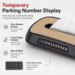 Beige suede car tissue box holder with parking number display window and tissue opening