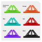 Silicone fishing rod display holders in fluorescent green, orange, blue, red, purple, black