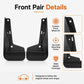 Front splash flap pair showing wide coverage shape and mounting-point holes
