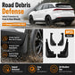 Four-piece black splash flap set for front and rear wheel arches