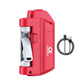 Rechargeable electric fishing line knotter, red, with USB charging cable