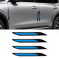 Reflective car fender vent stickers with black trim and blue reflective bands, 4 pcs