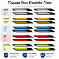Reflective fender vent sticker set, 4 anti-collision strips in multiple colors