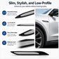 Slim low-profile reflective fender vent stickers with black edge and reflective insert