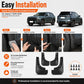 Black mud splash flaps set shown with included mounting screws