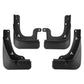 Set of four black wheel splash guards/mud flaps with mounting holes