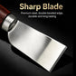 Stainless steel leather knife blade with smooth flat face and square tip