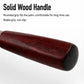 Solid dark wood handle for leather skiving knife with metal ferrule