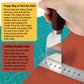 Hand holding leather skiving knife while using a ruler for straight cuts