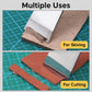 Leather cutter blade shown skiving and cutting different leather pieces