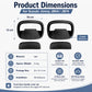 Matte black ABS inside door handle covers with included 2 cap pieces, front set