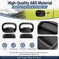 Matte black ABS inside door handle cover pieces with textured finish close-up