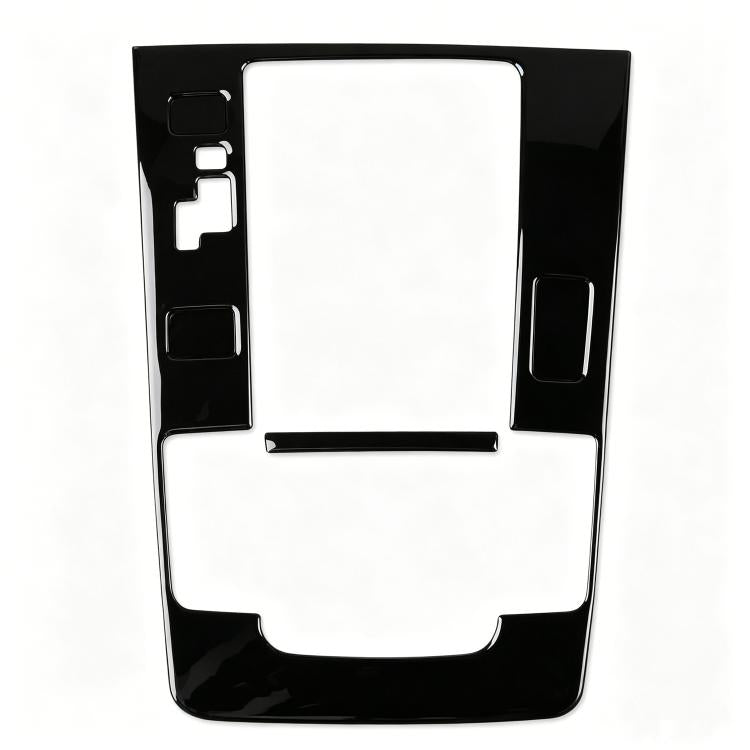 Car gear position panel sticker set template with glossy black and chrome accents