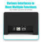 Thermal receipt printer rear ports panel showing USB, Ethernet, Bluetooth, and WiFi (optional)