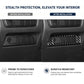 Carbon-fiber headlight switch panel trim sticker shown before and after installation