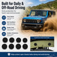 8 black dust plug covers for open chassis holes; for daily off-road driving