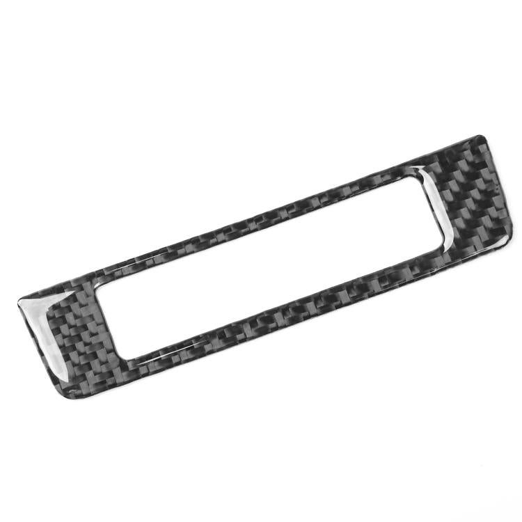 Black carbon fiber headlight switch panel trim frame, long strip
