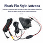 Shark-fin style antenna set with camera module and connection cable harness