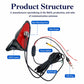 Red-and-black shark-fin AHD camera antenna with FM plug and RG174 cable