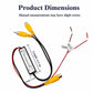 Video adapter cable with inline switcher module, yellow RCA connectors, and red/black leads