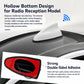 White shark fin car antenna with hollow bottom design and adhesive side