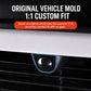 Front camera lens protective cover installed on car grille
