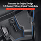 Black custom-fit protective cover with textured insert and blue edge lines