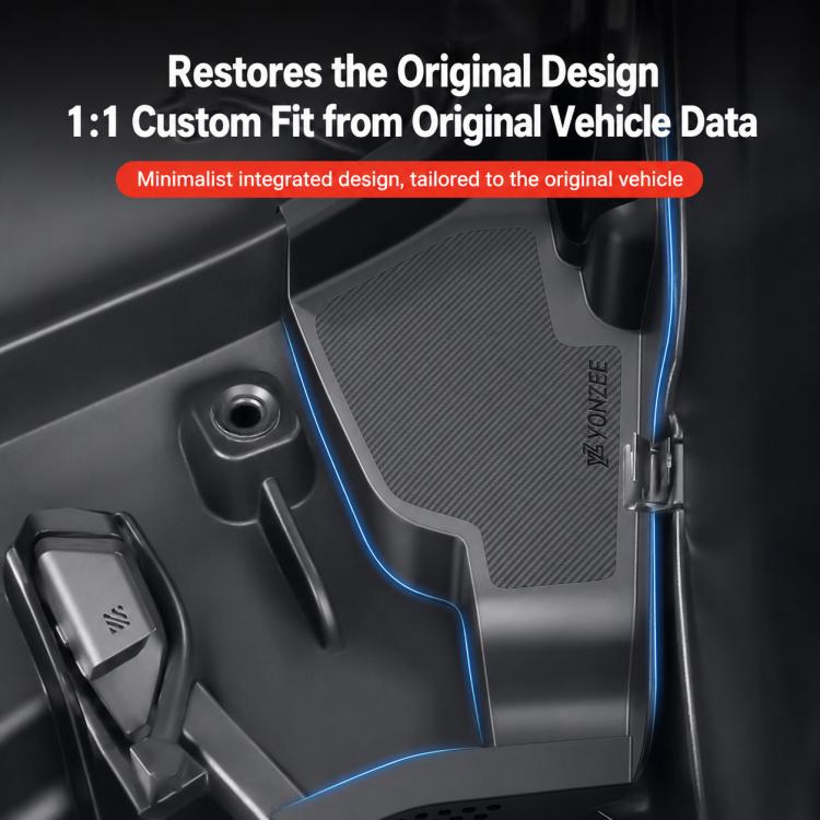 Black custom-fit protective cover with textured insert and blue edge lines