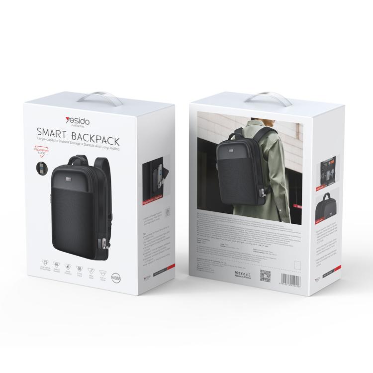 Yesido smart backpack box with black backpack shown