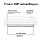 White A4 thermal printer control panel with power and lid-open buttons