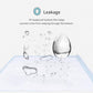 Leakproof bottom film pet urine pad graphic with water droplets and leakage label.