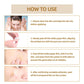 Waterproof skin scar acne mark covering patch usage steps on a skin close-up