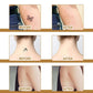 Waterproof skin scar acne mark covering patches on tattooed skin, before and after