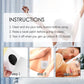 Herbal sleep navel patch instructions panel with step illustrations and patch close-up