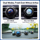 Car air vent planet fragrance ornament, blue starry globe, dual-mode display