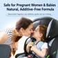 Car air vent fragrance concept, mother and baby seated in a car