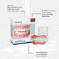 Denture fitting kit box with included denture set and foil pouch