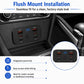 Black flush-mount car charger panel with 6 ports and voltmeter display