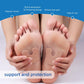 Pair of beige U-shaped felt toe pads with toe openings for support