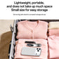 Handheld luggage scale small and portable, resting on folded clothing