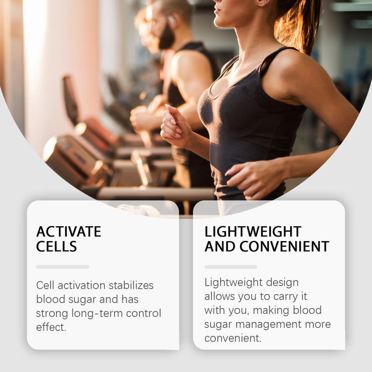 Glucose tracker product feature cards: activate cells and lightweight, convenient control.