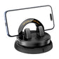 Car dashboard phone holder with cradle clamps and non-slip round base