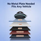 Car dashboard phone holder base positioned on different dashboard surface materials