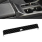 Toyota RAV4 armrest box trim strip with carbon fiber pattern and center opening